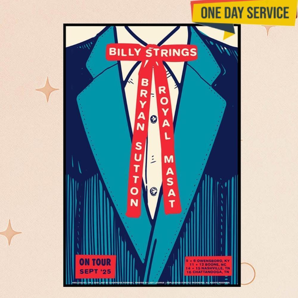 Billy Strings On Tour Sept 2025 Poster